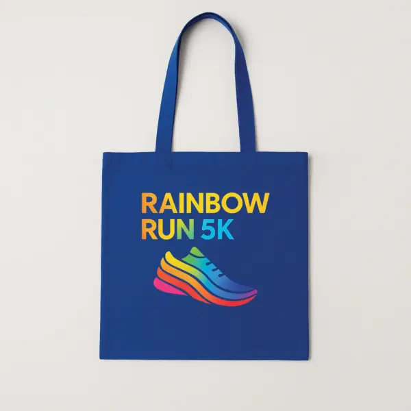 Printed Cotton Shopper Tote Bag - Image 5