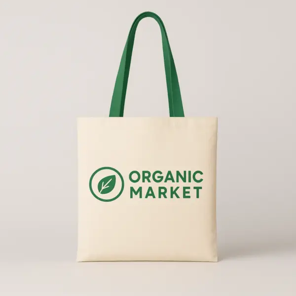 Varsity Cotton Shopper Tote Bag - Image 3